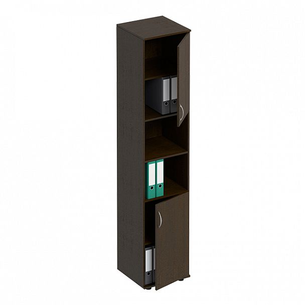 Шкаф для документов узкий "Формула" ФР 384 венге темный - Вид 1