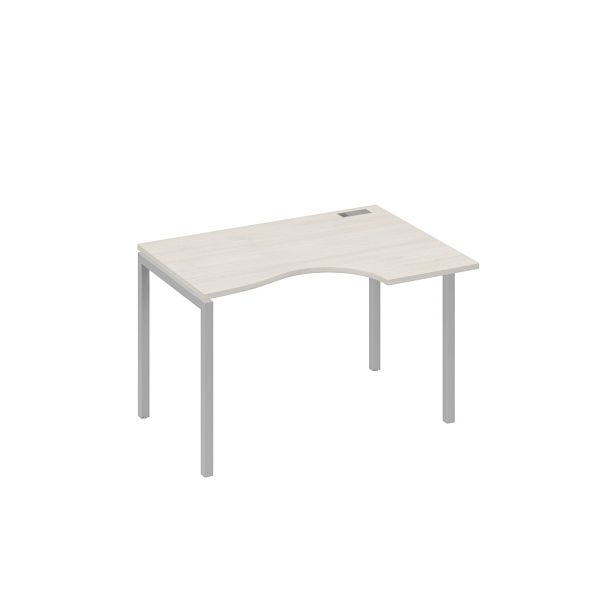 Стол эргономичный правый "Классика" на металлокаркасе DUE A4 А4 Б2 042 БП дуб / металлокаркас серый - Вид 1