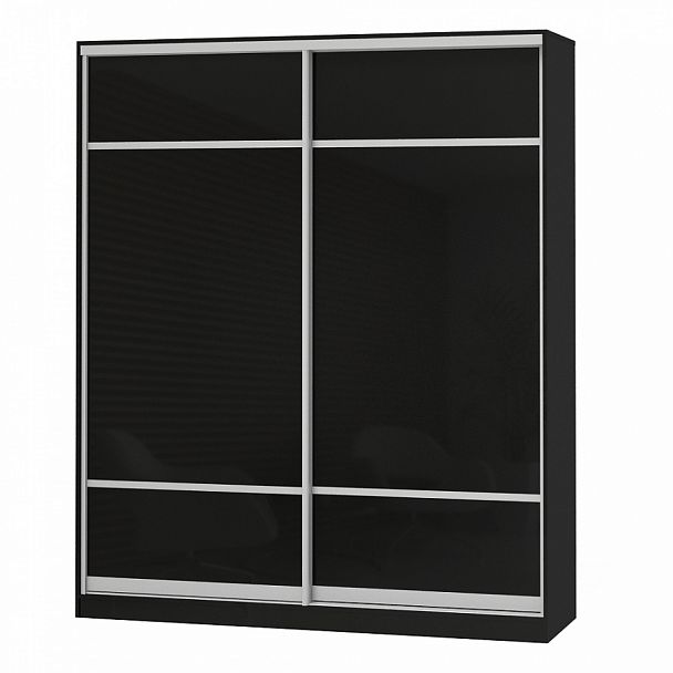 Шкаф Дерби 1965 ДСП-ДСП "Шкафы-купе" ПК-ДЕБ-Ш215Х197Д/1-В1-115 черный - Вид 1