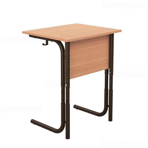 Стол ученический 101РВ, 1-местный, регулируемый на круглой трубе (м/к Коричневый, Серый, Черный), гр.3-5 - Вид 2