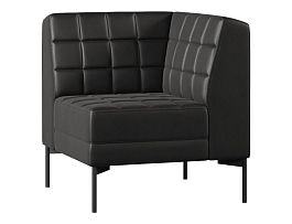 Модуль Everprof Delta угловой Металл Черный Экокожа Черный - Фото предпросмотра