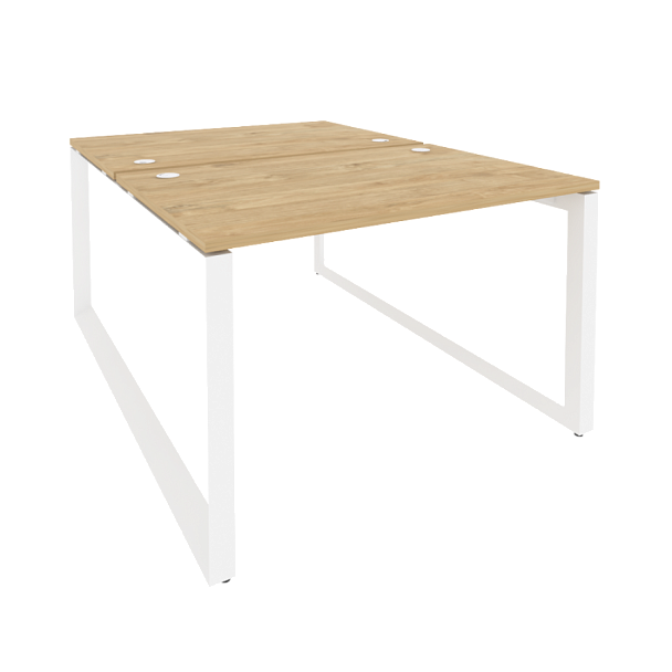 Onix Рабочая станция на О-образном м/к O.MO-D.RS-2.2.8 Тиквуд светлый/Белый металл 1180*1635*750 - Вид 1