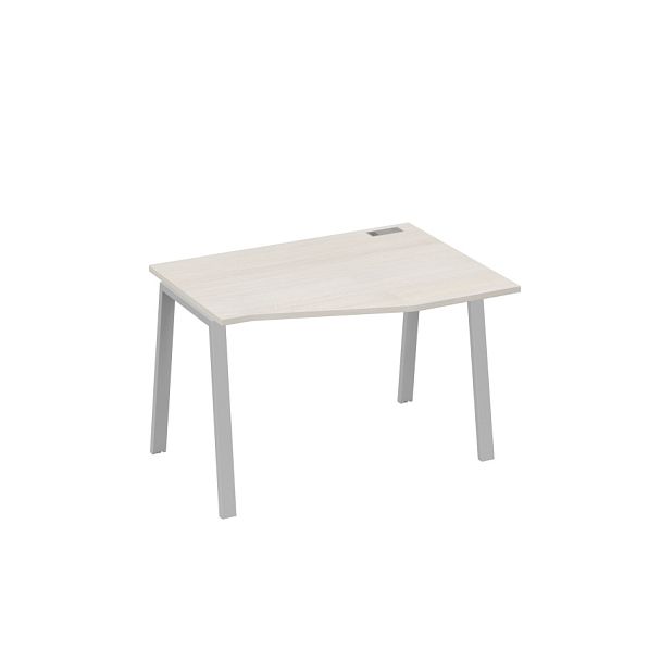Стол эргономичный правый "Техно" на металлокаркасе TRE A4 А4 Б3 062 БП дуб / металлокаркас серый - Вид 1