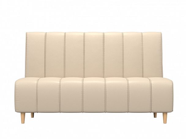 Прямой диван Ральф (полностью экокожа бежевая) - Вид 2