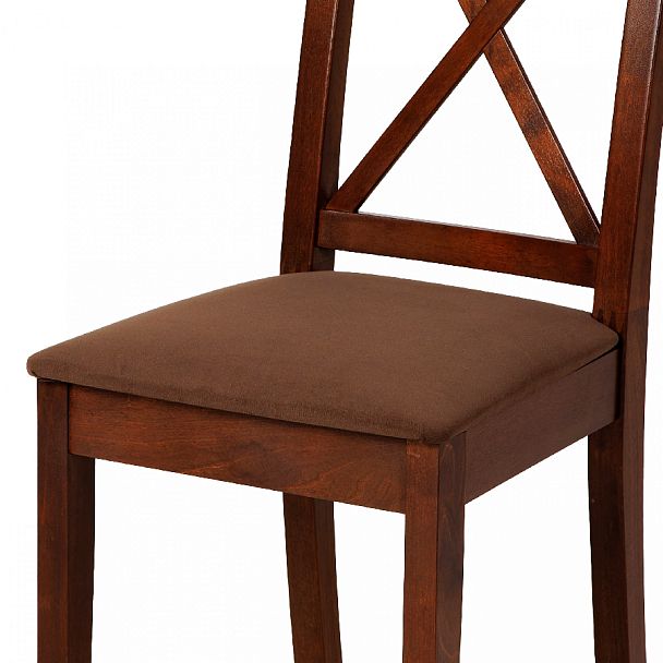 Комплект деревянных стульев с мягким сиденьем Бергольф Темный орех/Коричневый велюр, 2 шт. - Вид 11