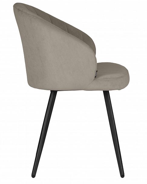 Стул обеденный DOBRIN NAOMI (ЭМАЛЬ ЧЕРНЫЙ МУАР велюр Catania Cocoa) - Вид 3