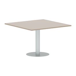 Конференц стол ПРГ-6 Мокачино/Алюминий 1200х1200х750 - Фото предпросмотра