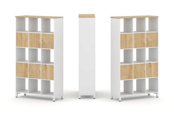 Стайл Проджект Набор стеллажа 2-х сторон., 5 яр. SN.NSD-531 Белый/Тиквуд Светлый/Металл Белый 1121*4 - Вид 1