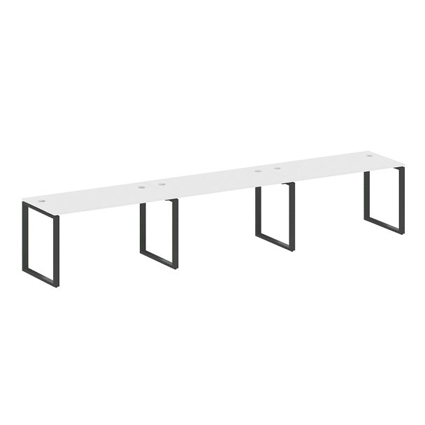 Metal System Р. ст. на 3 раб. места на О-образном м/к БО.СМ-3.3 Белый/Антрацит металл 4200*720*750 - Вид 1