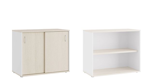 Тумба с раздвижными фасадами Tess 90x45x75 дуб шамони светлый - Вид 1