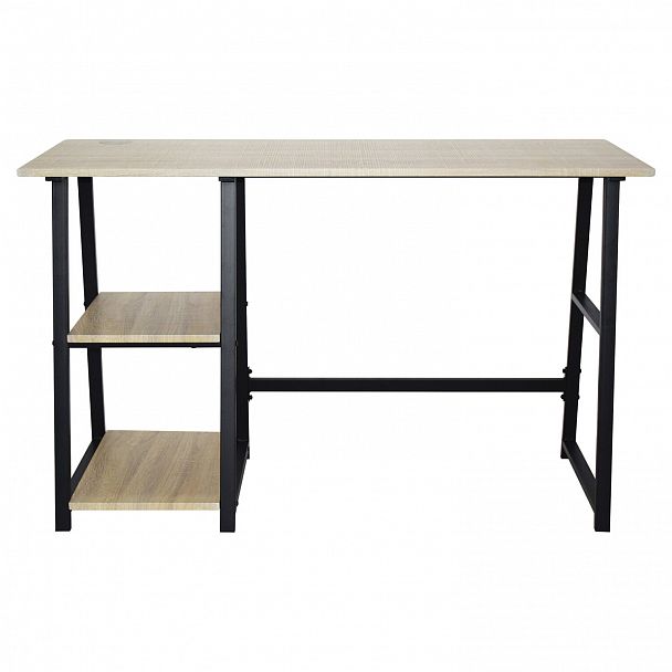 Стол на металлокаркасе BRABIX "LOFT CD-006",1200х500х730 мм,, 2 полки, цвет дуб натуральный, 641226 - Вид 4