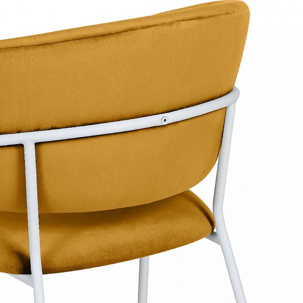 Комплект кухонных стульев Даксон горчичный велюр/белый, 3 шт. - Вид 10