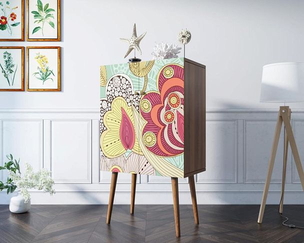 Комод на высоких ножках Berber принт 6 арт BB09/Print_06 - Вид 2