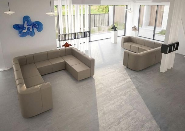 Прямая секция Юнона Un/pr экокожа бежевая CN1123 - Вид 4