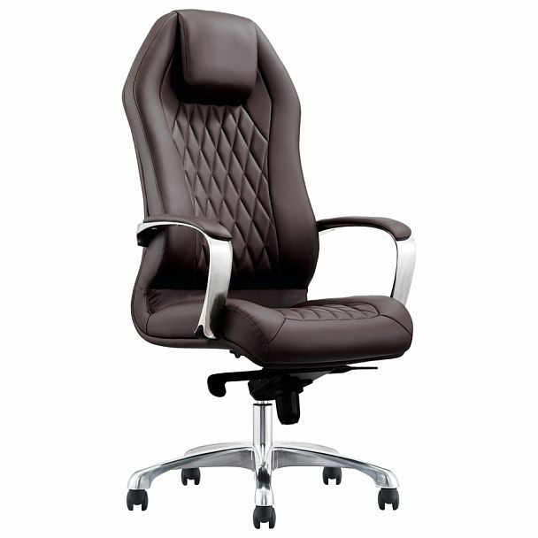 Кресло BRABIX PREMIUM Aurus EX-705, мультиблок, алюминий, экокожа, коричневое, 532929 - Вид 1