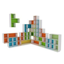 Стеллаж "ТЕТРИС" угловой ВИД 1 - Фото предпросмотра