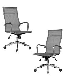 Набор 2 шт Офисное кресло для персонала DOBRIN CARTER (серый) - Фото предпросмотра