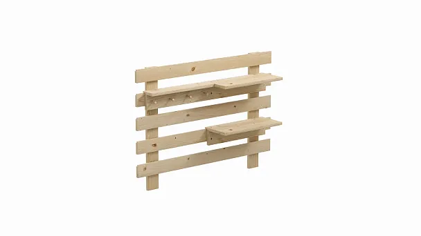 Полка деревянная Тетрис 90х17, сосна, цвет натуральный - Вид 3