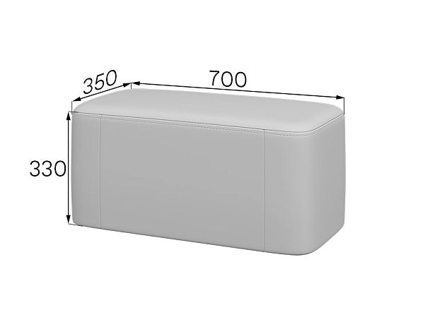 Модуль одноместный угловой Legato 70x70x73 чёрный - Вид 8