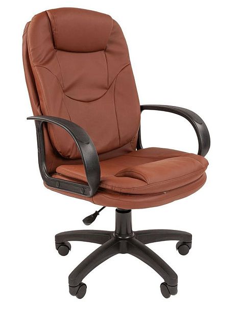 Кресло СТАНДАРТ СТ-68, экокожа, коричневый - Вид 1