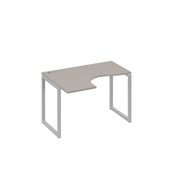 Стол эргономичный левый "Классика" на металлокаркасе QUATTRO A4 А4 Б4 031 БП мокко премиум / металлокаркас серый - Вид 1