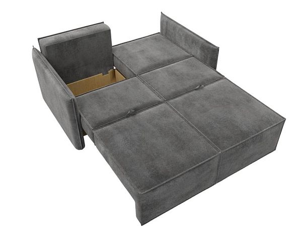 Диван прямой Либерти мини Велюр серый - Вид 9