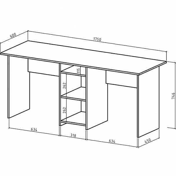 Стол письменный Лайт-10 - Вид 2