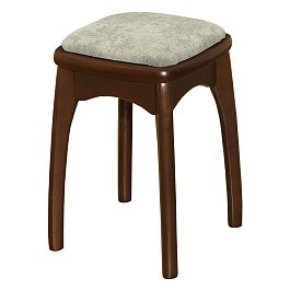 Табурет с фигурной ножкой / мягкий / бочонок Н Орех (Лак),FRESCA DOVE - Фото предпросмотра
