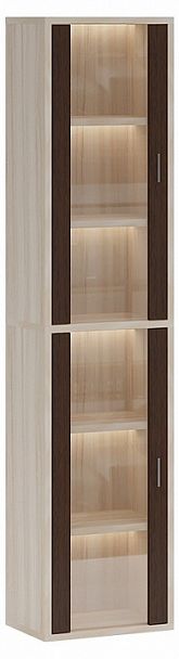 Шкаф-витрина Домино СУ(ш1в2)+2ФС Венге/Карамель - Вид 1