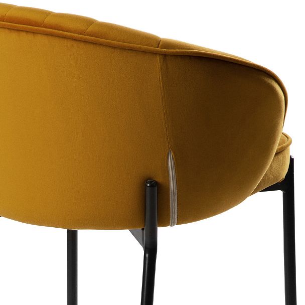 Комплект полубарных стульев Миэль горчичный/черный, 3 шт. - Вид 8