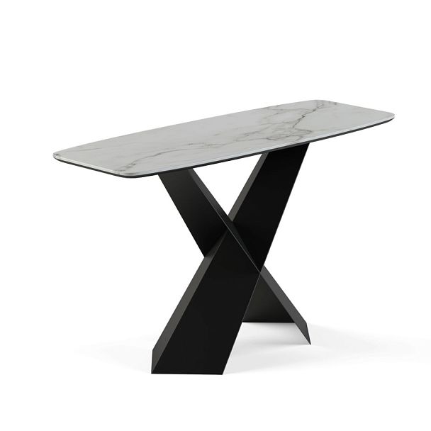 Консоль Tyler 130 керамика матовая, белая - Вид 1