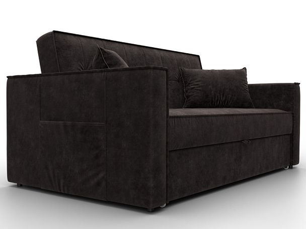 Диван прямой Лига-104 (140) Велюр коричневый - Вид 3