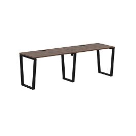 Стол 2-х местный EVWST 2367 Дуб Денвер тёмный/Черный 2326х670х750 EDIS - Фото предпросмотра