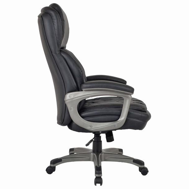 Кресло BRABIX PREMIUM "Regal EX-557", НАГРУЗКА до 150 кг, пружинный блок, экокожа, черный, 532945 - Вид 3