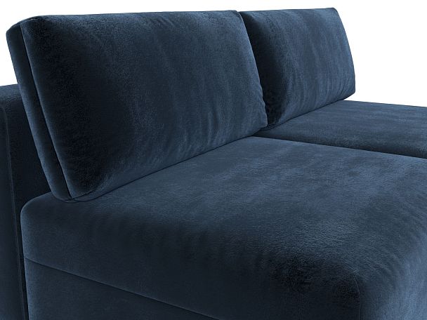 Диван угловой модульный Лига-060 НПБ угол универсальный Велюр синий - Вид 4