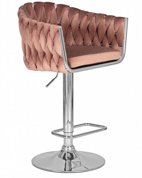 Стул барный DOBRIN MARCEL (пудрово-розовый велюр (MJ9-32)) - Вид 2