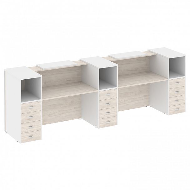 Ресепшн "Onix" O.R-K-13 денвер светлый/белый - Вид 1