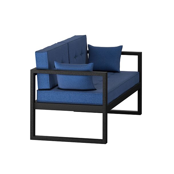 Диван Лофт Луиза, рогожка, синий - Вид 5