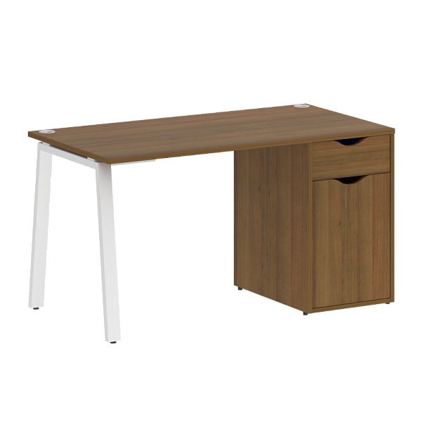 Home Office Стол письменный VR.SP-3-138.1.A Орех/Белый металл 1380*720*750 - Вид 1