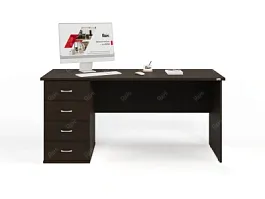 UNITY РС06-16 L ВЕНГЕ Стол однотумбовый 1600х600х750 - Фото предпросмотра