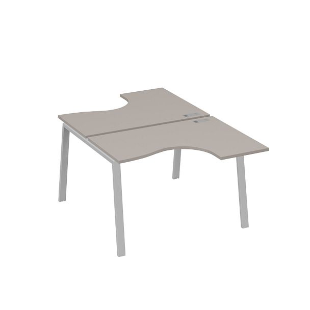 Рабочая станция каркас TRE столы Классика (2х120) A4 А4 Б3 180  БП мокко премиум / металлокаркас серый - Вид 1