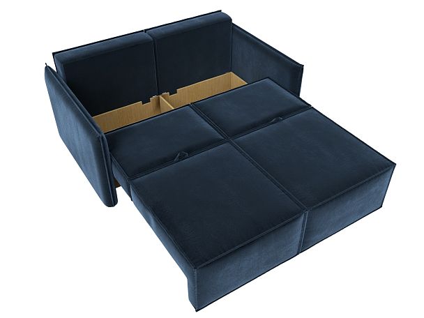 Диван прямой Либерти мини Велюр синий - Вид 8