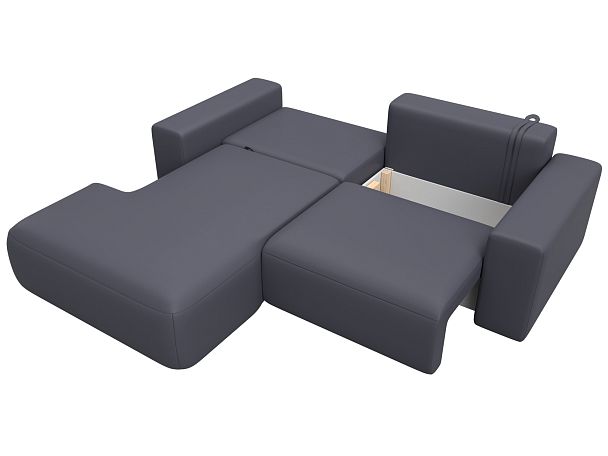 Диван угловой Лига-036 НПБ Классик левый угол Экокожа серый - Вид 8