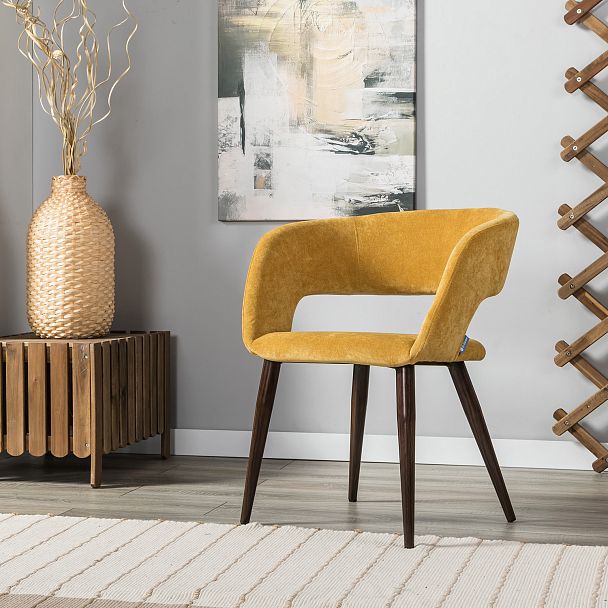 Кресло Hugs желтый/т.орех - Вид 10