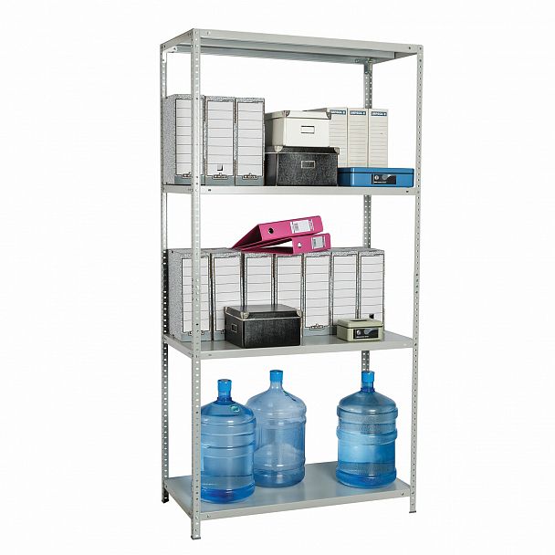 Стеллаж металлический BRABIX "MS-185/40/70-4", 1850х700х400 мм, 4 полки, 291103, S241BR354402 - Вид 3