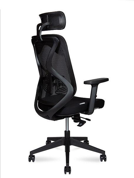 Кресло офисное Имидж black / черный пластик / черная сетка / черная ткань - Вид 4