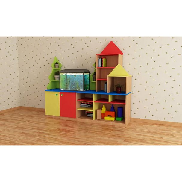 Стеллаж Елочка, Модуль №2, цветной фасад - Вид 4