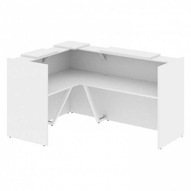 Ресепшн Г-образный "Onix" O.R-K-23 белый бриллиант - Вид 1