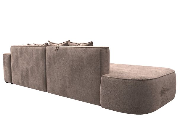 Диван угловой Лига-065 угол правый Велюр бежевый - Вид 6