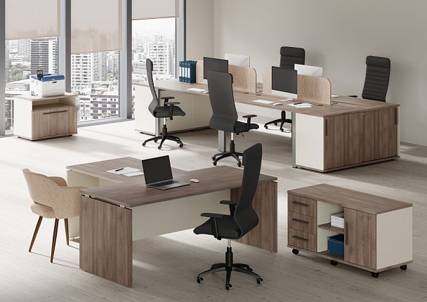 Шкаф для бумаг New Line  дуб шамони темный - Вид 29